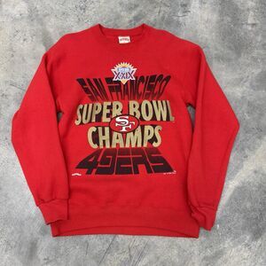 Vintage NFL San Fransisco 49ers Nutmeg U.S.A Super Bowl Champs Sweater Size M